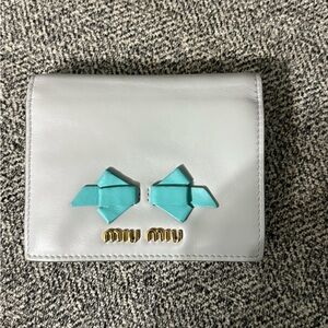 Miu Miu bow leather wallet
